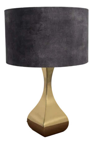 Brass & Velvet Table Lamp