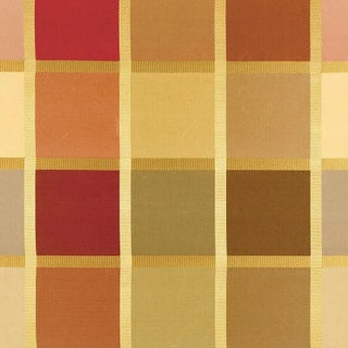 Sample - Schumacher Navsari Silk Plaid Fabric in Currant For Sale