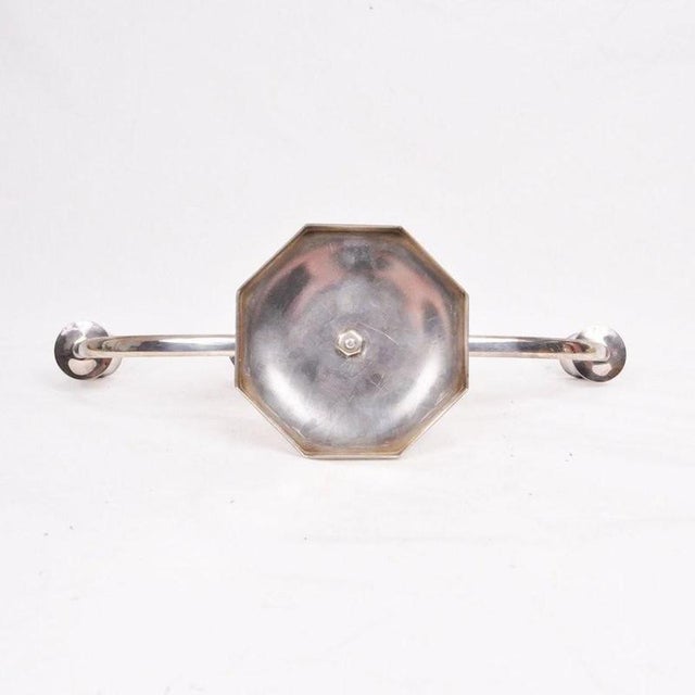 Art Deco Four-Arm Silver-Plated Candleholders by Just Andersen for Gab, 1930, Set of 2 For Sale - Image 9 of 11