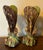 Antique 19th Century French Majolica Palissy Ware Sea Shell Form Vases - a Pair For Sale - Image 11 of 12