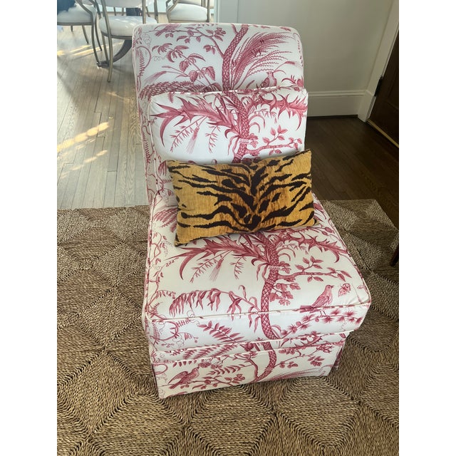 Two Chairs - Brunschwig & Fils Bird and Thistle For Sale - Image 12 of 12