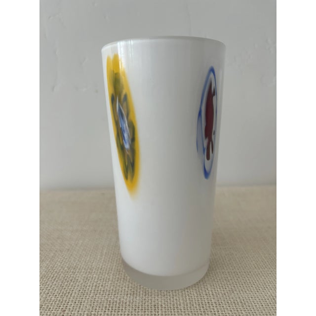 Vintage Venetian Murano Style Millefiori Glass Water Cups- Set of 6 For Sale - Image 10 of 10