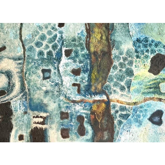 Vintage Framed Abstract Art on Board For Sale - Image 10 of 15