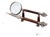 English Walnut Reception Desk Letter Set Magnifying Glass, Set of 3 For Sale