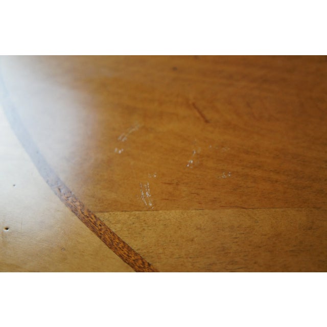 Kravet Furniture Tiered Half Moon Demilune Maple Inlaid Modern Console Table For Sale - Image 12 of 12