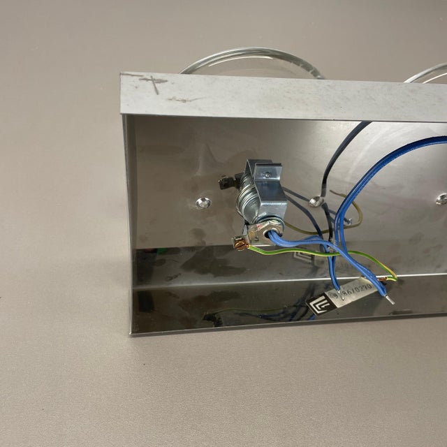 Space Age Original Metal Chrome Glass Wall Sconce Cosack Lights, Germany, 1970s For Sale - Image 17 of 18