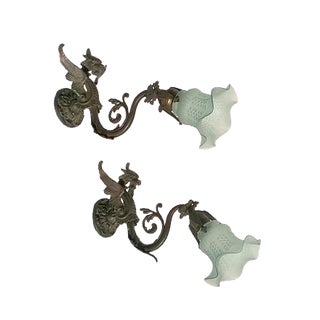 Sculptural Wall Lights, 1910s, Set of 2 For Sale