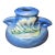 Roseville Blue Freesia Single Candle Holder For Sale