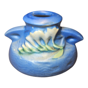 Roseville Blue Freesia Single Candle Holder