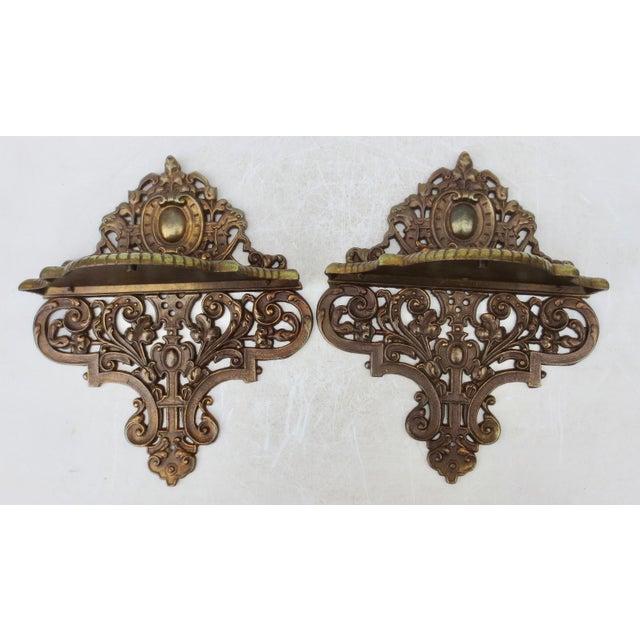 Renaissance Revival Style Zinc Brackets - A Pair of 2 For Sale - Image 4 of 9