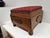 Early 20th Century Square Victorian Burgundy Upholstered Footstool For Sale - Image 5 of 15