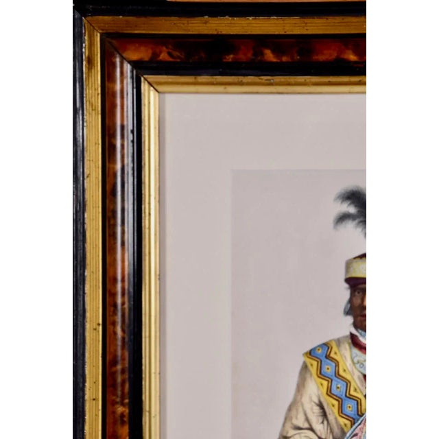 Printmaking Materials Billy Bowlegs, Seminole Chief: Original McKenney & Hall Hand-Colored Lithograph, 1865, Framed For Sale - Image 7 of 7