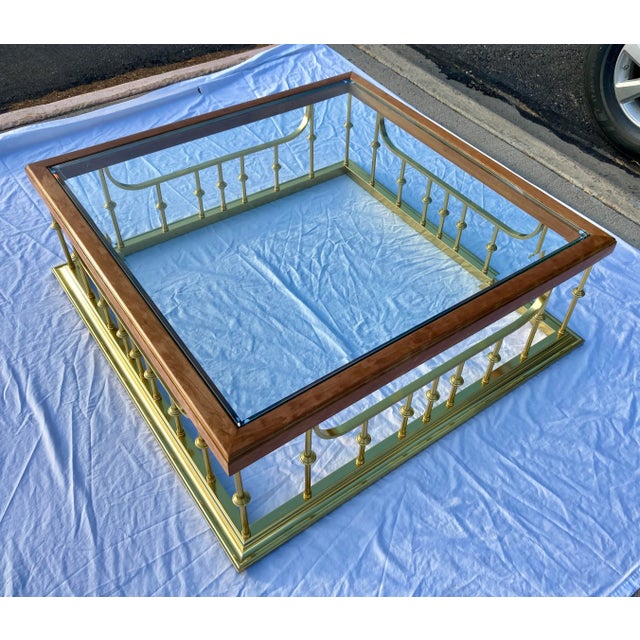 Fireplace Fender Style Coffee Table Manner of Mastercraft For Sale In Denver - Image 6 of 13