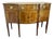Vintage Federal Style Banded Mahogany Bowfront Sideboard- 50”x39.5”x22” For Sale