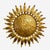 Large Spanish Crown Sunburst Fixture in Gilt Metal, 1950 For Sale - Image 4 of 8