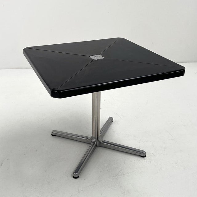 Black Plana Folding Table attributed to Giancarlo Piretti for Castelli, 1970s For Sale - Image 12 of 12