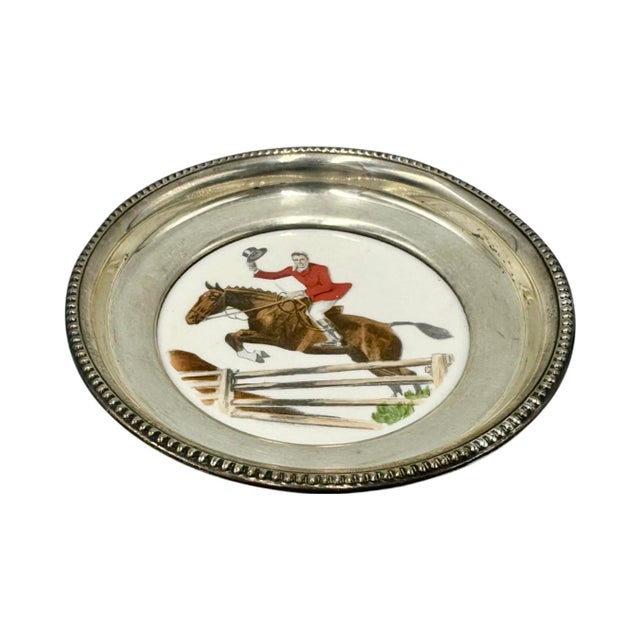 Vintage Frankfort Distillers Christmas 1949 Equestrian Horse Coaster Dish For Sale - Image 10 of 13