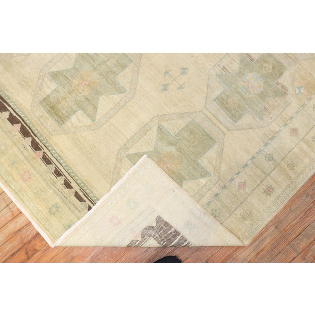 Brown Vintage Zabihi Collection Turkish Anatolian Rug - 6'5" x 9'8" For Sale - Image 8 of 9