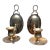 Pair Vintage Brass Wall Sconce Candle Holders For Sale