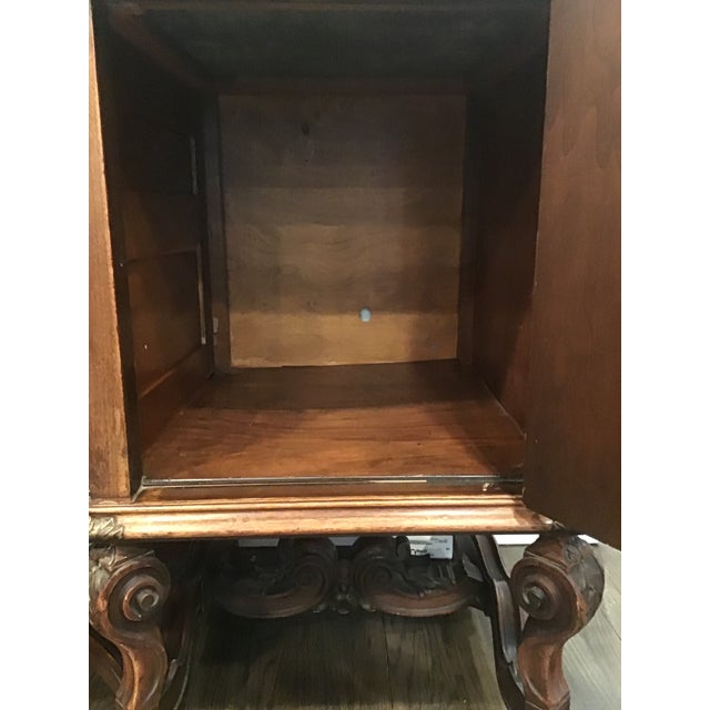 Brown Vintage Century Marble -Top Sideboard Buffet For Sale - Image 8 of 11