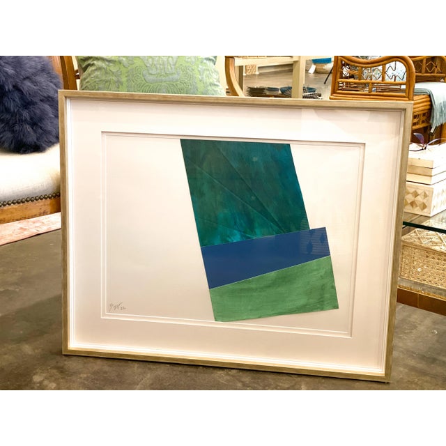 Paper "I Can See the Future" Contemporary Original Geometric Collage on Paper, Framed For Sale - Image 7 of 7