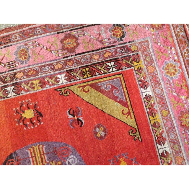 Textile Galerie Shabab Collection Early 20th Century East Turkestan Khotan Rug For Sale - Image 7 of 9