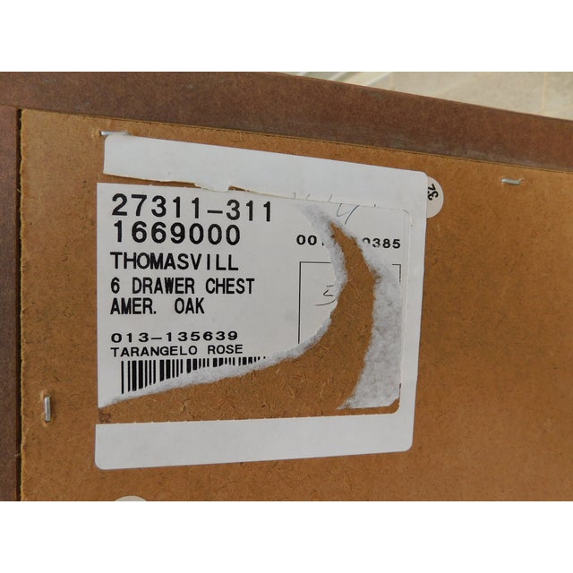 Thomasville American Oak Collection Georgian Style Tall Chest For Sale - Image 15 of 15