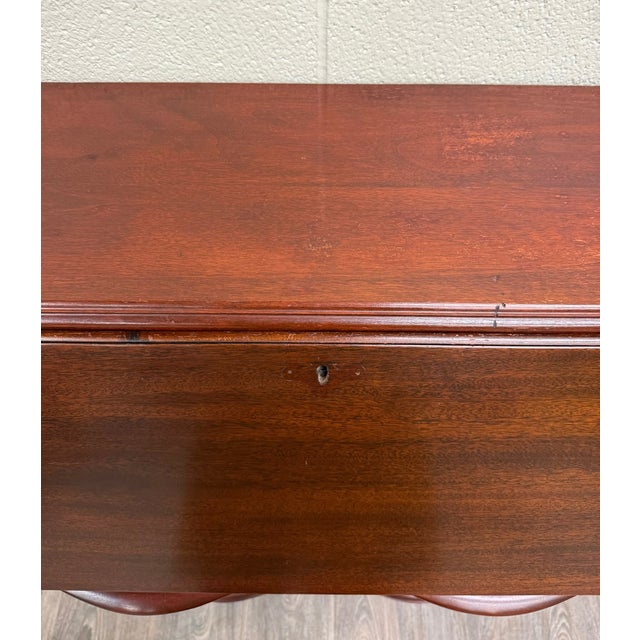 Vintage Chippendale Style Slant Front Fall Front Mahogany Secretary Desk For Sale - Image 15 of 17
