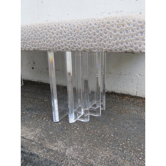 Mid Century Modern Long Lucite End of the Bed Dining Table Bench 6374 For Sale - Image 11 of 18