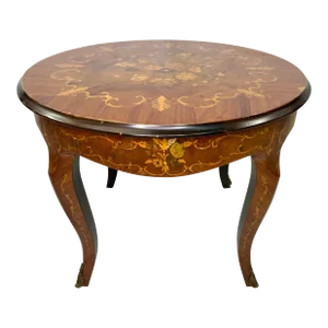 Antique French Rosewood Marquetry Side Table