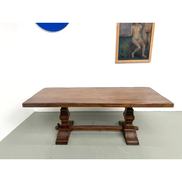 Monastery Table in Oak with Turned Balusters, France, 1930s For Sale - Image 12 of 18