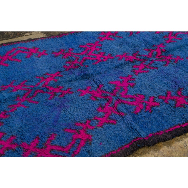 Rug & Kilim Vintage Moroccan Berber Wool Rug With Folk Designs by Rug & Kilim, 1950-1959 For Sale - Image 4 of 8