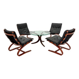 Mid-Century Kangu Lounge Chair by Elsa Solheim and Nordahl Solheim for Rybo, 1970s For Sale