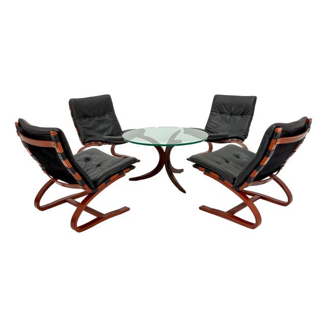 Mid-Century Kangu Lounge Chair by Elsa Solheim and Nordahl Solheim for Rybo, 1970s For Sale
