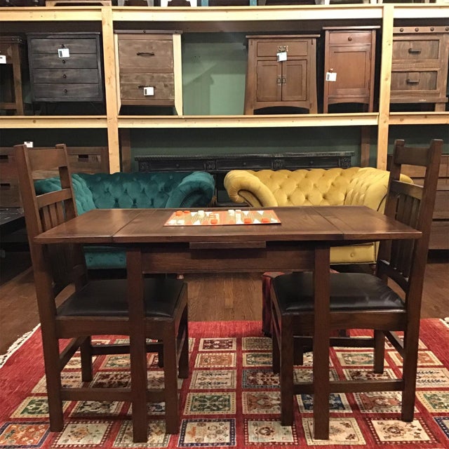 Mission Oak Kitchen Table With 2 Leaves - 2 Stain Options - Micheal Cherry For Sale In Chicago - Image 6 of 8