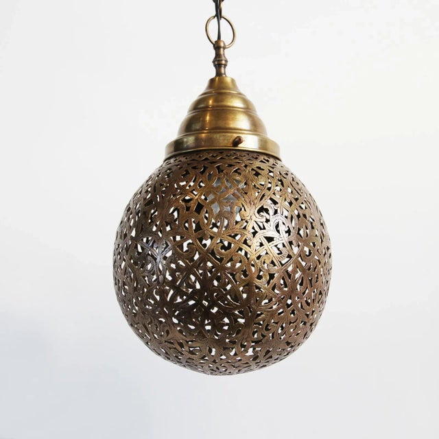 Beautiful hand cut vintage lace brass work lantern. Each is handmade and may have slight variations in detail/finish....