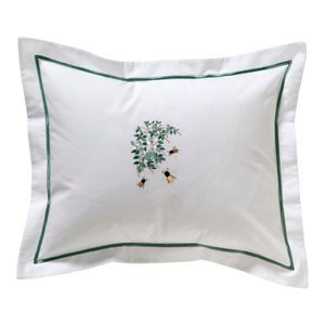 Honey Bees Boudoir Pillow Cover, Embroidered