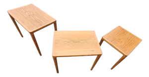 Oak Nesting Tables by Henry Walter Klein for Bramin, 1970, Set of 3