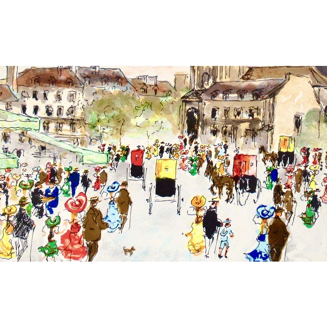 Urbain Huchet Paris, Saint Germain Des Pres C. 1980 Reproduction Print For Sale - Image 4 of 7