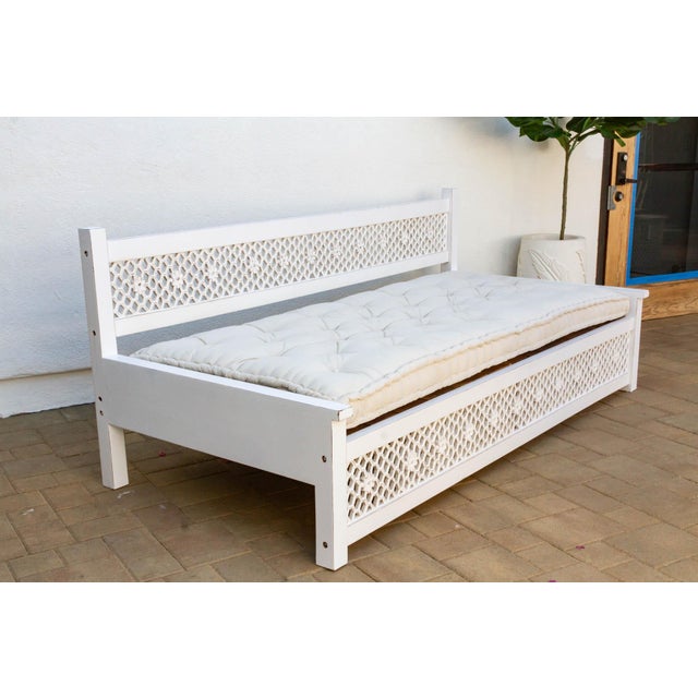 Moroccan Floral Large Lounge Daybed For Sale - Image 11 of 12