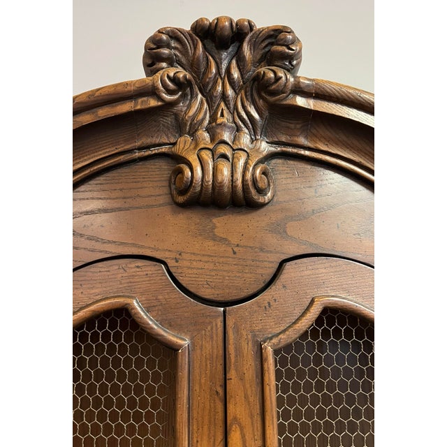 Brown Henredon Four Centuries French Bombe Secretary Desk With Bookcase Top For Sale - Image 8 of 12