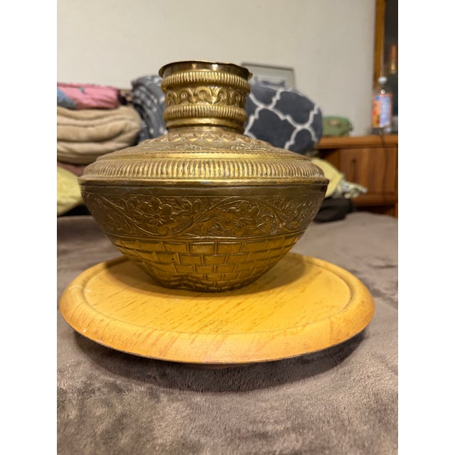18th Century Antique Indian Brass Water Vesse For Sale - Image 5 of 7