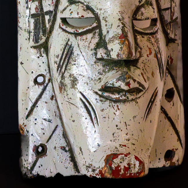 Tribal Late 20th Century Hand-Carved Igbo-Style Agbogho Mmuo Mask For Sale - Image 3 of 12