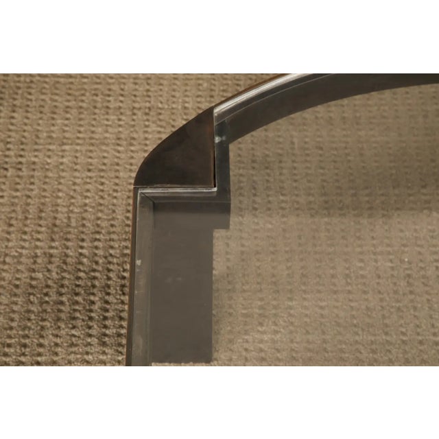 Karl Springer 'Banker' Coffee Table in Patinated Bronze and Lucite, 1970s For Sale - Image 16 of 17