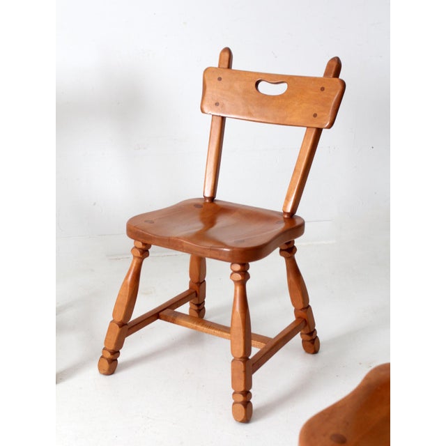 Mid-Century H Willett Maple Dining Chairs Set of 6 For Sale - Image 14 of 16