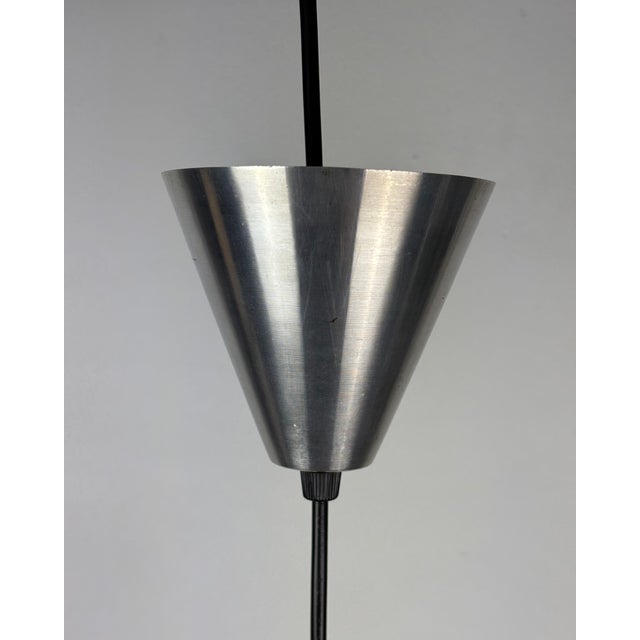 Danish Space Age UFO Brushed Aluminum Pendant Lamp, 1970s For Sale - Image 18 of 18