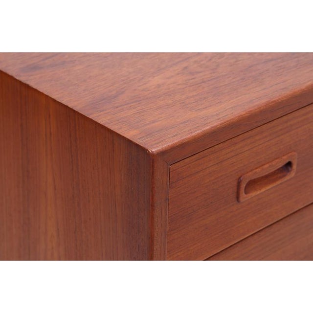 Wood Vintage Teak Tallboy Chest of Drawers For Sale - Image 7 of 14
