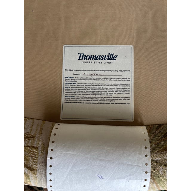 Thomasville Furniture Mid 20th Century Indies Style Bergère Armchair For Sale - Image 10 of 12