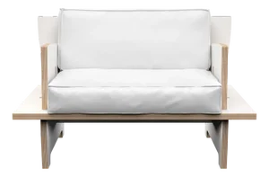 Cinque White Armchair by Giovanni Agliottone