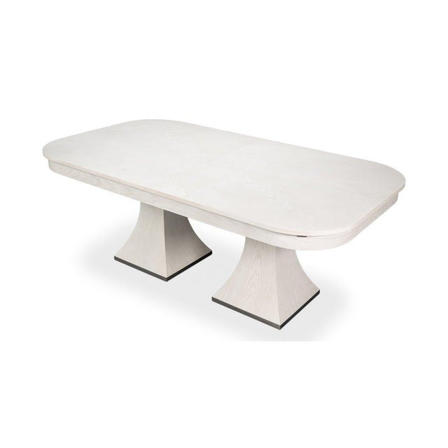 White Rectangular White Dining Table For Sale - Image 8 of 14